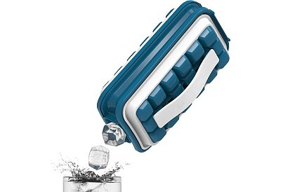 Výrobník ľadu prenosný - s fľaškou na vodu - 2 v 1